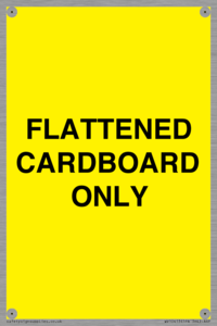 FLATTENED CARDBOARD ONLY